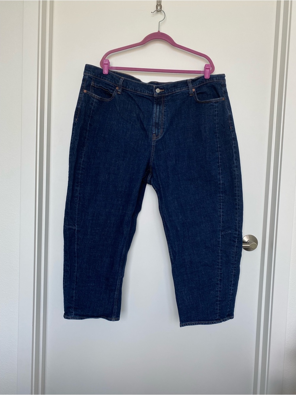 Old Navy High-waisted Barrel Ankle Jeans - Women’s 22W Dark Wash Denim